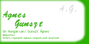 agnes gunszt business card